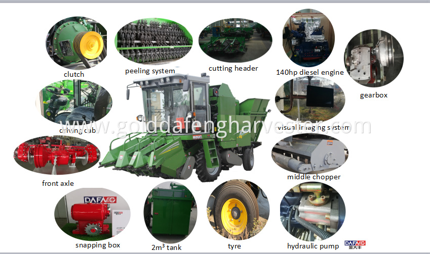 3 rows corn harvester details